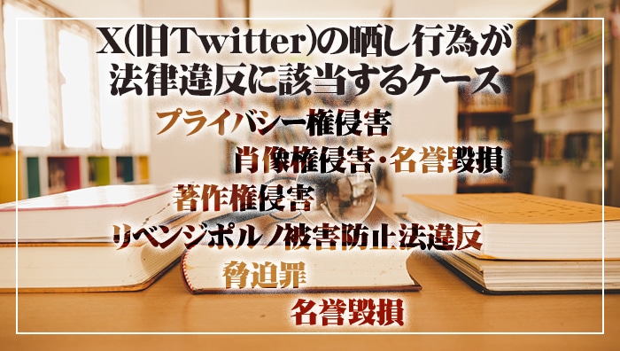 X(旧Twitter)の晒し行為が法律違反に該当するケース