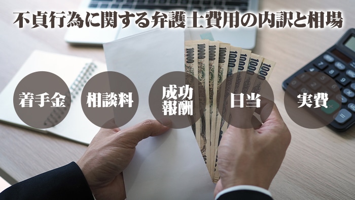 不貞行為に関する弁護士費用の内訳と相場