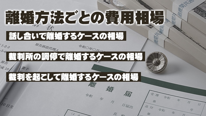 離婚方法ごとの費用相場