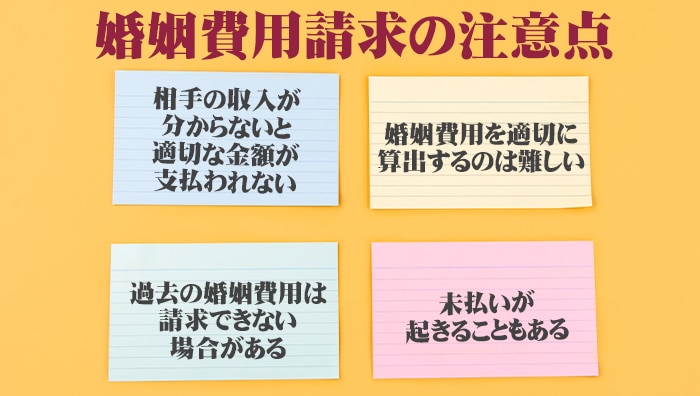 婚姻費用請求の注意点