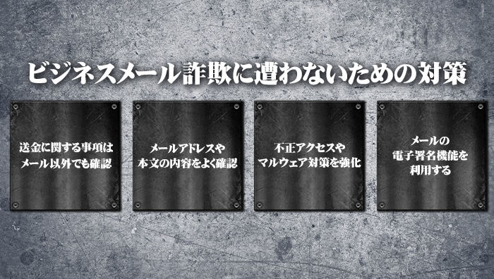 ビジネスメール詐欺に遭わないための対策