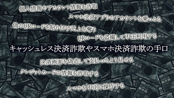 キャッシュレス決済詐欺やスマホ決済詐欺の手口