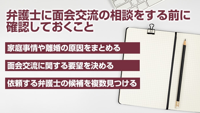 弁護士に面会交流の相談をする前に確認しておくこと