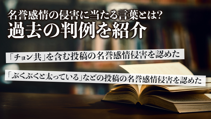 名誉感情の侵害に当たる言葉とは？過去の判例を紹介